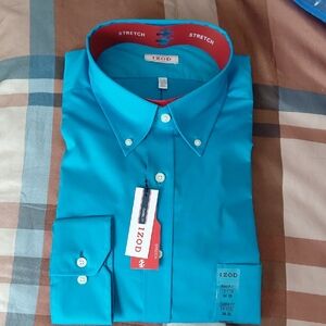 Izod Men's Bright Blue Dress Shirt